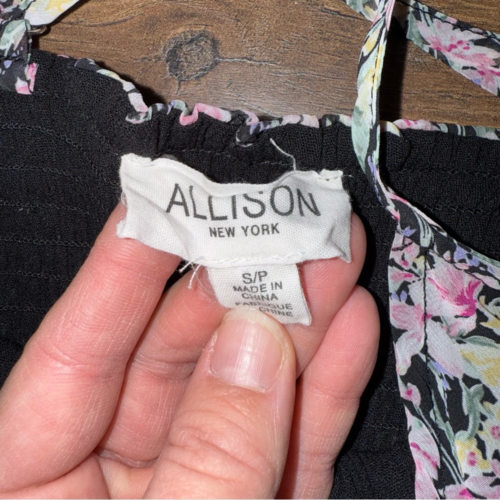 Allison New York Chic Floral Midi Tiered Dress in Pink and Black - Picture 12 of 12